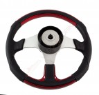 Рулевое колесо EVO MARINE 2 обод черно-красный, спицы серебряные д. 330 мм Volanti Luisi